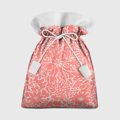 Подарочный мешок Цветочный персиковый / 3D-принт – фото 1