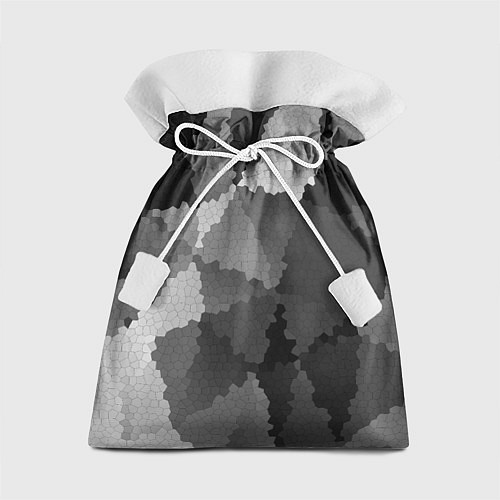 Подарочный мешок Мозаичный узор в серых оттенках / 3D-принт – фото 1