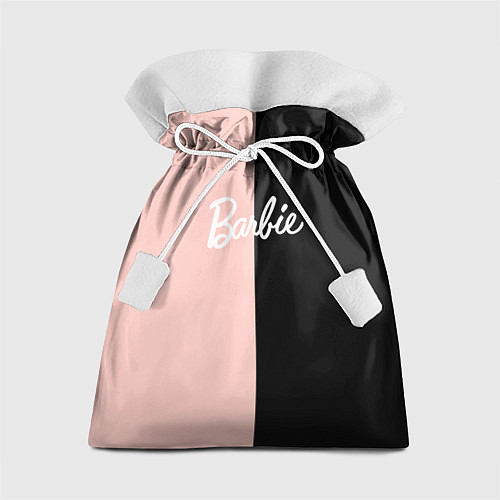 Подарочный мешок Барби - сплит нежно-персикового и черного / 3D-принт – фото 1