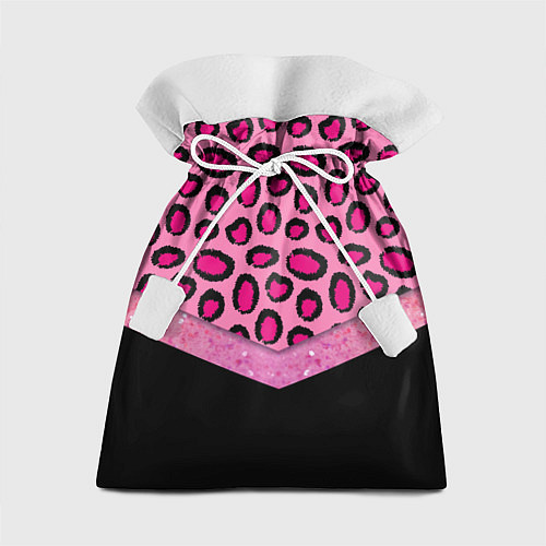 Подарочный мешок Розовый леопард и блестки принт / 3D-принт – фото 1