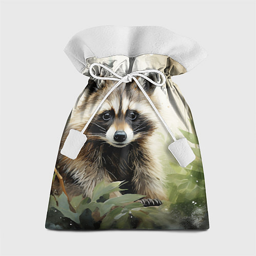 Подарочный мешок Енот акварель / 3D-принт – фото 1