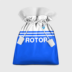 Мешок для подарков ФК Ротор - синии линии, цвет: 3D-принт