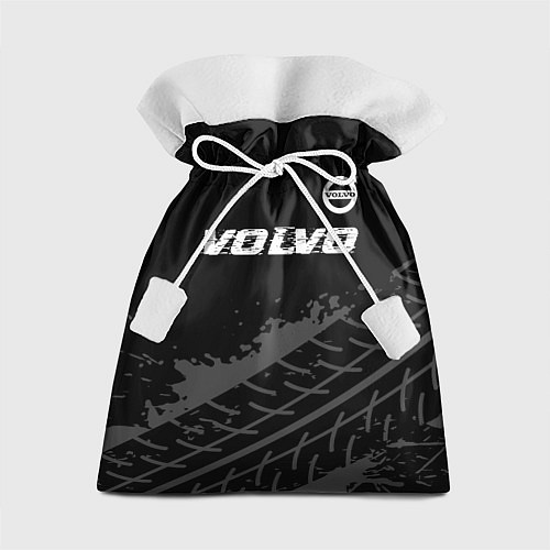 Подарочный мешок Volvo speed на темном фоне со следами шин: символ / 3D-принт – фото 1