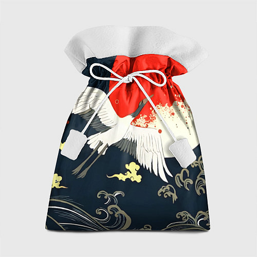 Подарочный мешок Кимоно с японскими журавлями / 3D-принт – фото 1