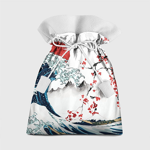 Подарочный мешок Хокусай большая волна в Канагаве - пародия укиё / 3D-принт – фото 1