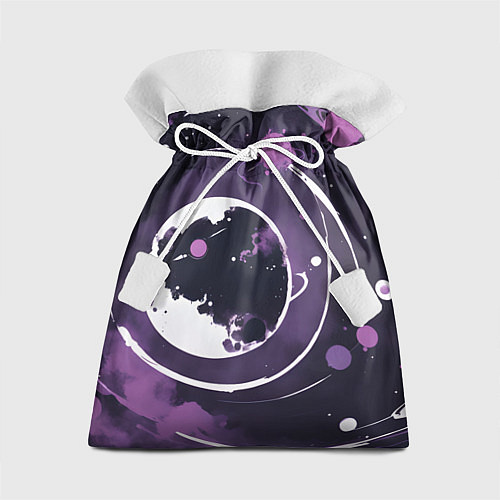 Подарочный мешок Фиолетовый космос - нейросеть / 3D-принт – фото 1