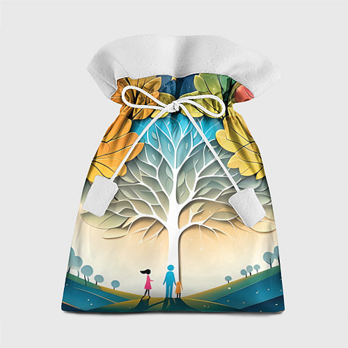 Подарочный мешок Семейное дерево - нейросеть / 3D-принт – фото 1