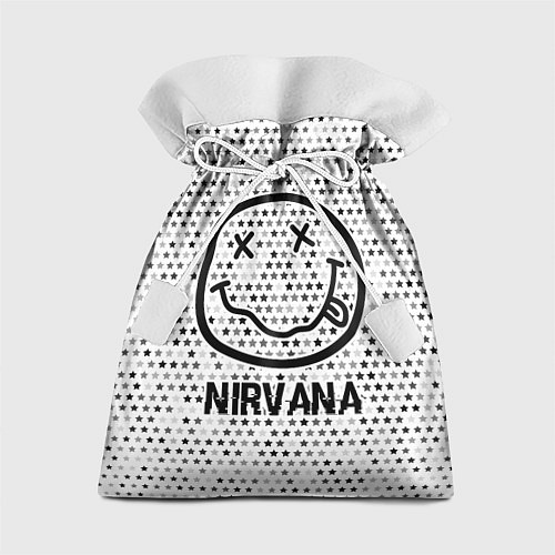 Подарочный мешок Nirvana glitch на светлом фоне / 3D-принт – фото 1