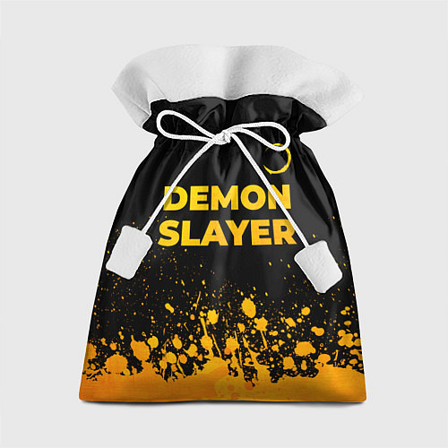 Подарочный мешок Demon Slayer - gold gradient: символ сверху / 3D-принт – фото 1