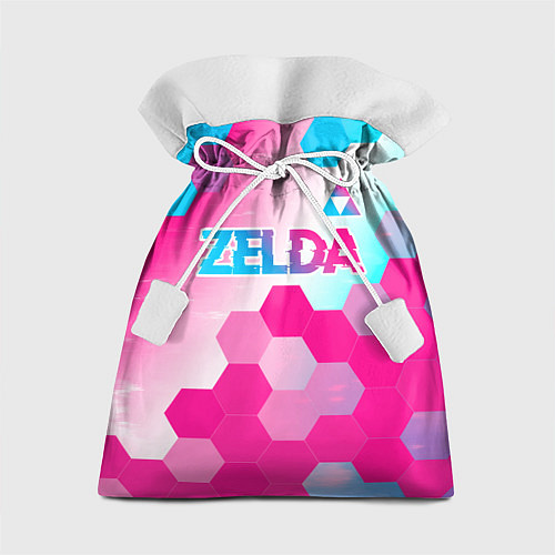 Подарочный мешок Zelda neon gradient style: символ сверху / 3D-принт – фото 1