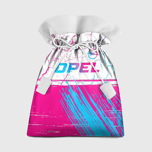 Подарочный мешок Opel neon gradient style: символ сверху / 3D-принт – фото 1