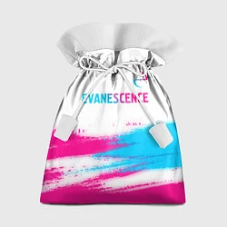 Мешок для подарков Evanescence neon gradient style: символ сверху, цвет: 3D-принт