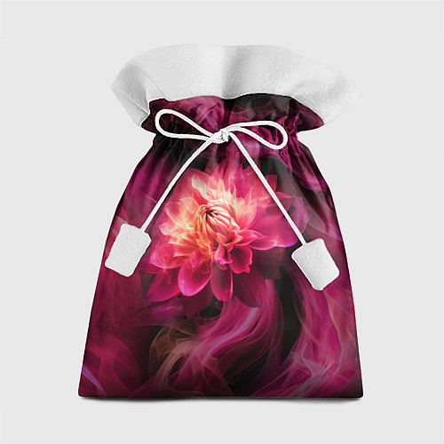 Подарочный мешок Розовый цветок в огне - нейросеть / 3D-принт – фото 1