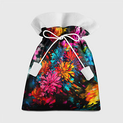 Мешок для подарков Краски и цветы, цвет: 3D-принт