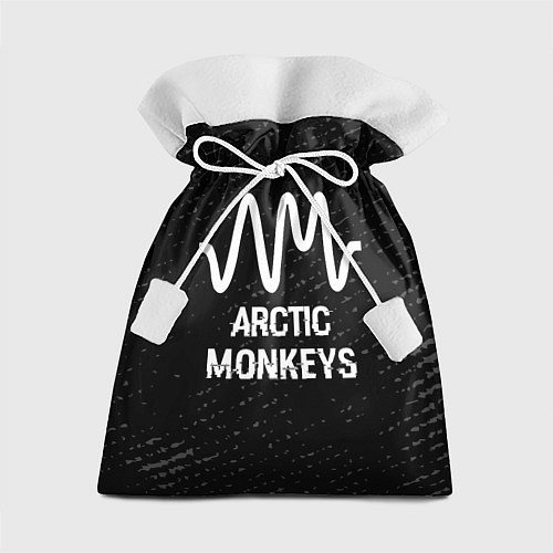 Подарочный мешок Arctic Monkeys glitch на темном фоне / 3D-принт – фото 1