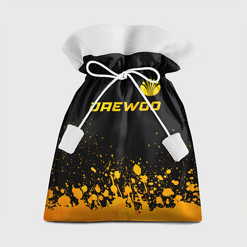 Подарочный мешок Daewoo - gold gradient: символ сверху / 3D-принт – фото 1