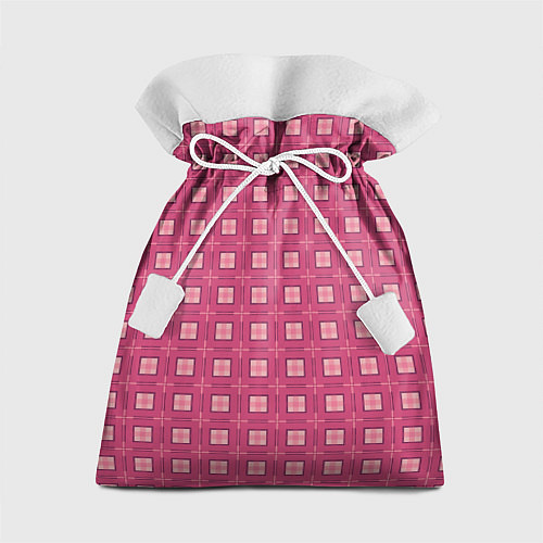 Подарочный мешок Розовый клетчатый паттерн / 3D-принт – фото 1