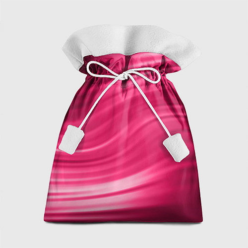 Подарочный мешок Абстрактный волнистый узор в красно-розовых тонах / 3D-принт – фото 1