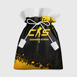 Мешок для подарков Counter-Strike 2 - gold gradient, цвет: 3D-принт