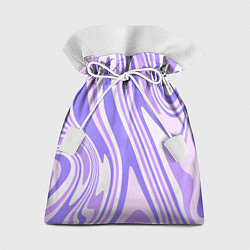 Мешок для подарков Абстракция волны сиреневый, цвет: 3D-принт