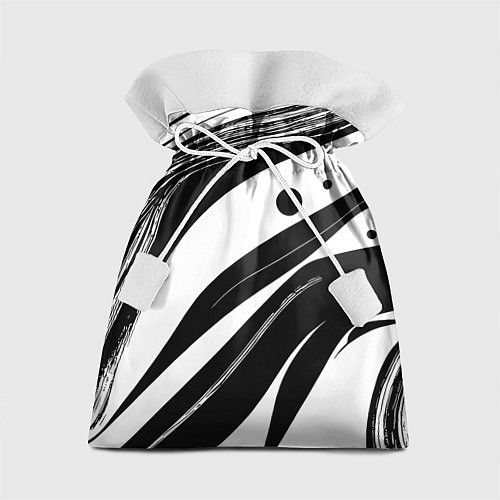 Подарочный мешок Abstract black and white composition / 3D-принт – фото 1