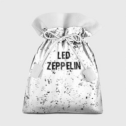 Мешок для подарков Led Zeppelin glitch на светлом фоне посередине, цвет: 3D-принт