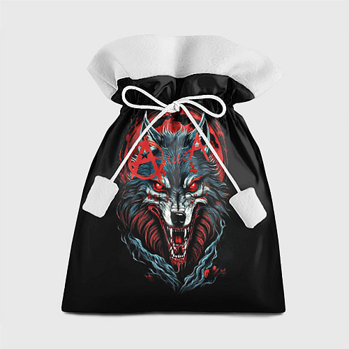 Подарочный мешок Логотип рок группы Алиса на фоне волка / 3D-принт – фото 1