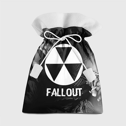 Подарочный мешок Fallout glitch на темном фоне / 3D-принт – фото 1