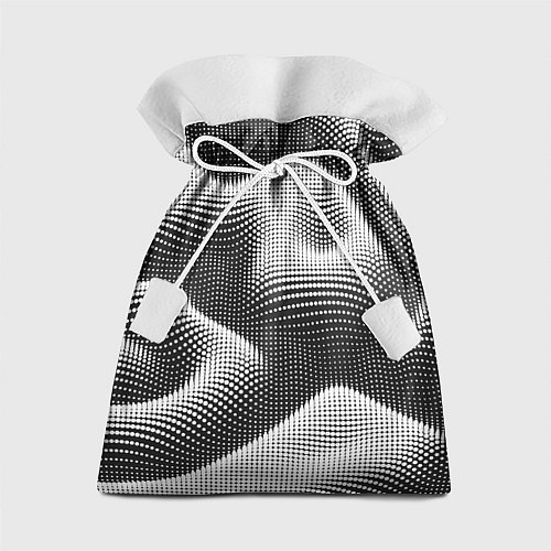 Подарочный мешок Чёрно белый точечный абстрактный фон / 3D-принт – фото 1