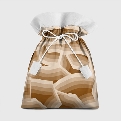 Подарочный мешок Кофейные линии / 3D-принт – фото 1