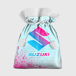 Мешок для подарков Suzuki neon gradient style, цвет: 3D-принт
