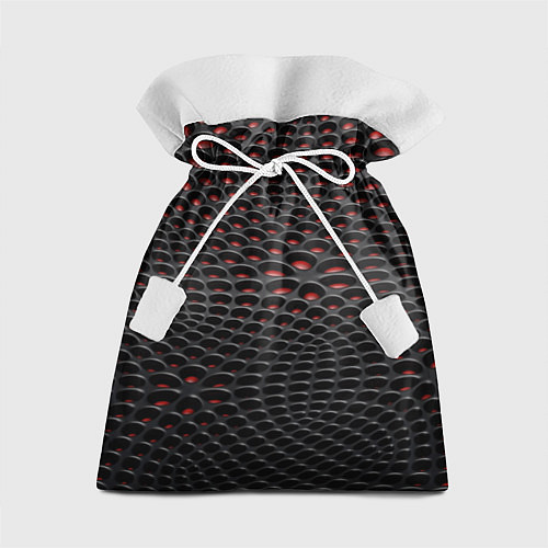Подарочный мешок Узор на чёрно красном карбоновом фоне / 3D-принт – фото 1