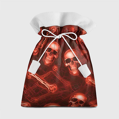 Подарочный мешок Красные черепа и кости / 3D-принт – фото 1