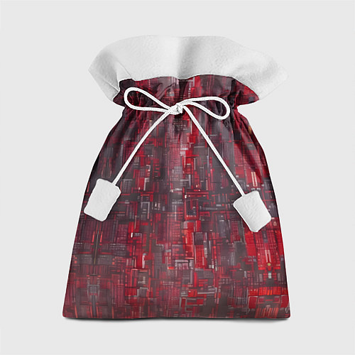 Подарочный мешок Красный металл модерн / 3D-принт – фото 1