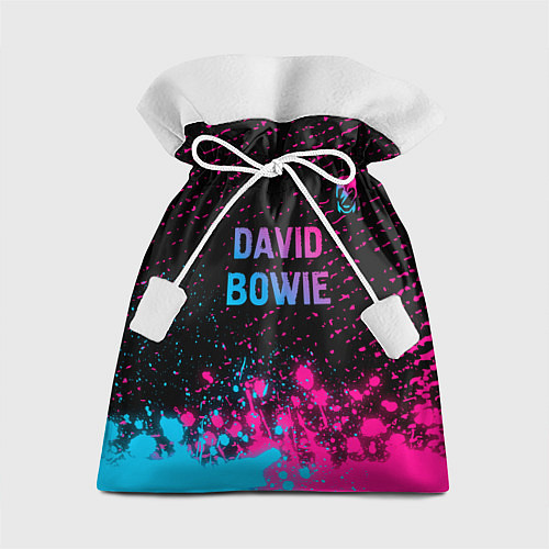 Подарочный мешок David Bowie - neon gradient посередине / 3D-принт – фото 1