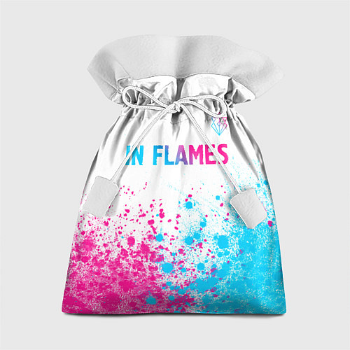 Подарочный мешок In Flames neon gradient style посередине / 3D-принт – фото 1