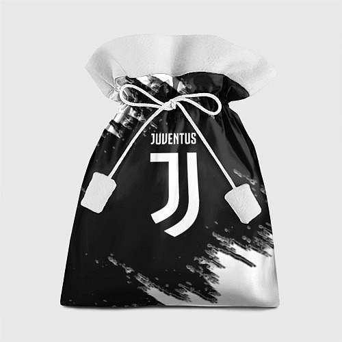 Подарочный мешок Juventus спорт краски черно белый / 3D-принт – фото 1