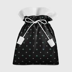 Мешок для подарков Карточные масти на чёрном фоне, цвет: 3D-принт