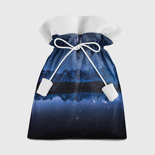 Подарочный мешок Галактическая зимняя ночь в горах / 3D-принт – фото 1