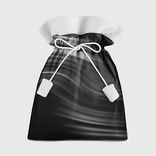 Подарочный мешок Черно белый волнистый абстрактный узор / 3D-принт – фото 1