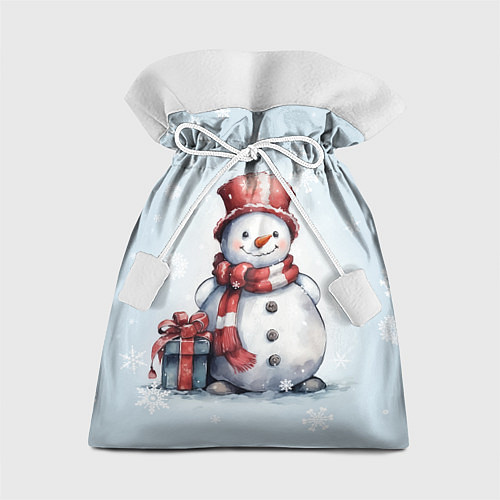 Подарочный мешок New Years cute snowman / 3D-принт – фото 1