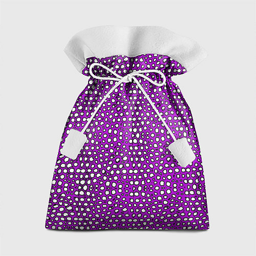 Подарочный мешок Белые пузырьки на фиолетовом фоне / 3D-принт – фото 1