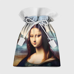 Мешок для подарков Нейросеть - азиатская Мона Лиза, цвет: 3D-принт
