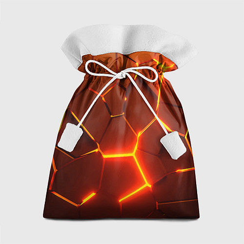 Подарочный мешок Плиты абстрактные огненные / 3D-принт – фото 1