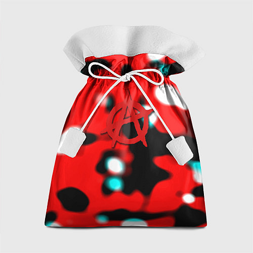 Подарочный мешок Анархия красные краски / 3D-принт – фото 1