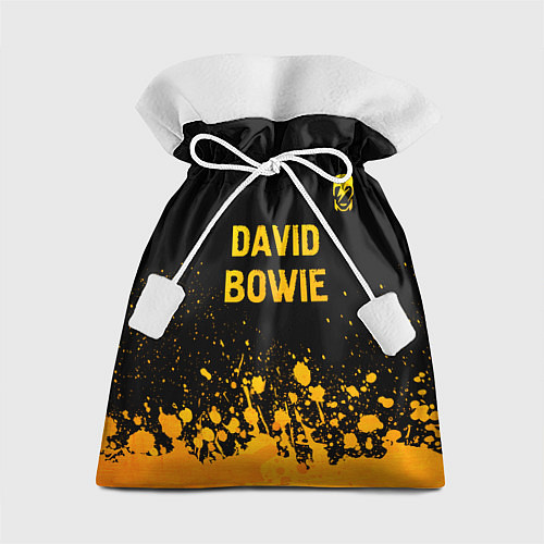 Подарочный мешок David Bowie - gold gradient посередине / 3D-принт – фото 1