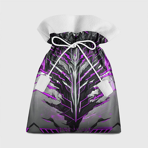 Подарочный мешок Киберпанк доспех фиолетовый / 3D-принт – фото 1