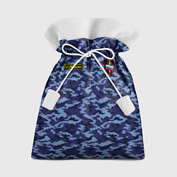 Мешок для подарков Камуфляж синий - Максим, цвет: 3D-принт