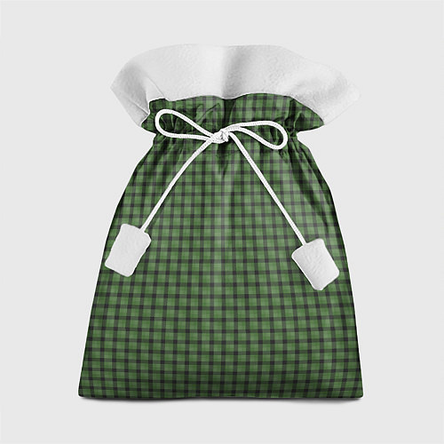 Подарочный мешок Зеленая клетка классика / 3D-принт – фото 1