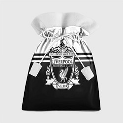 Мешок для подарков Ливерпуль - черно-белый, цвет: 3D-принт
